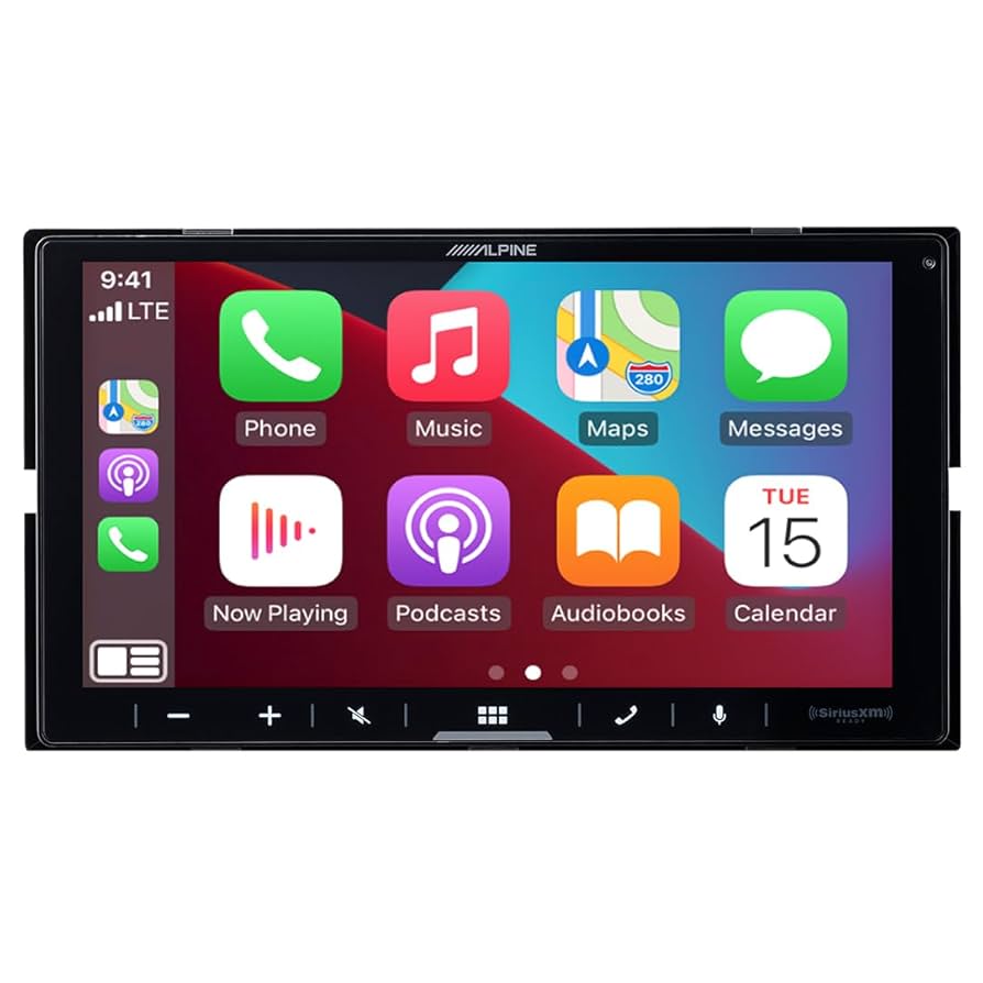 Alpine touchscreen receiver with CarPlay and Android Auto